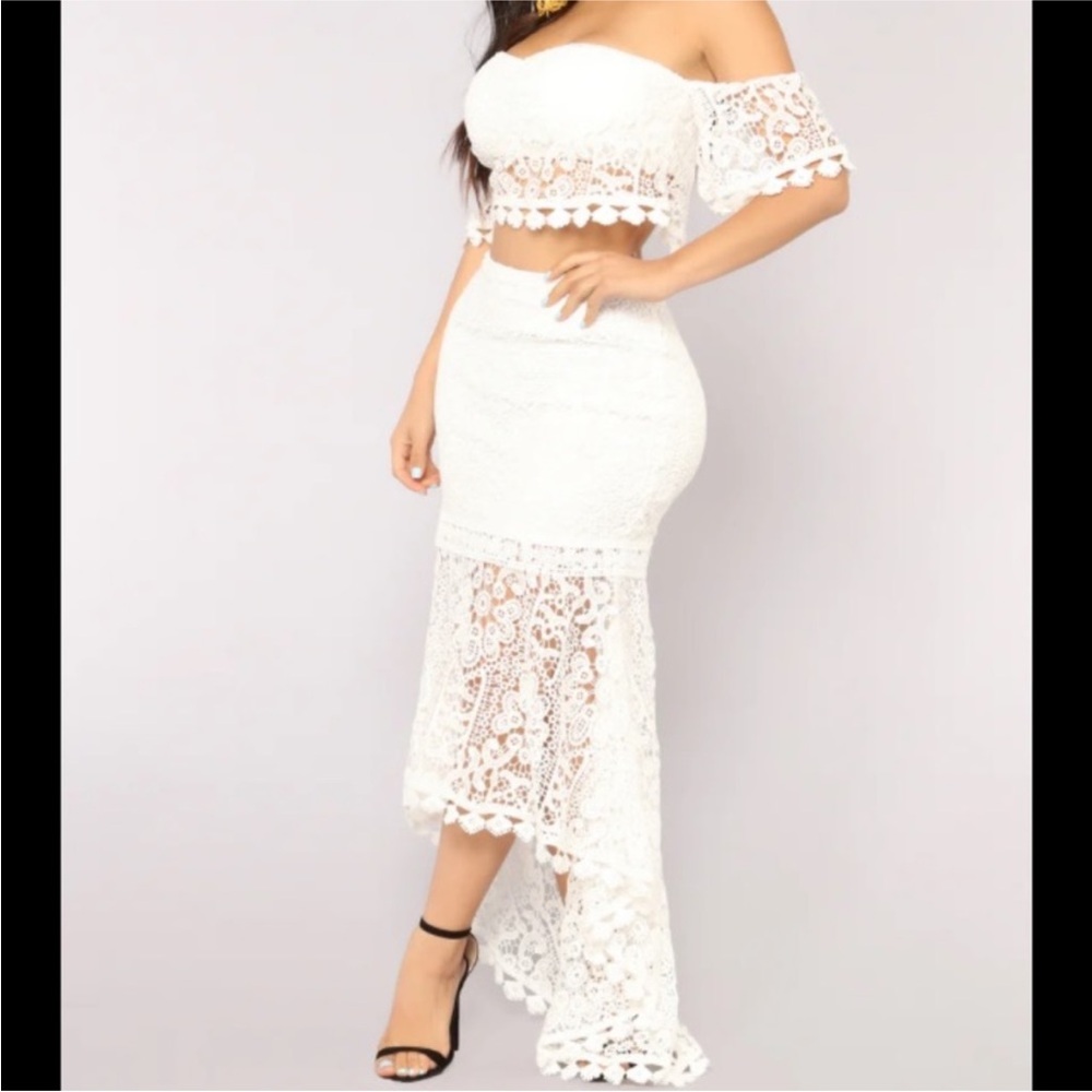 Fashion Nova Smitten Crochet Set